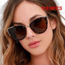 Sunglasses 1/2/3PCS Vintage Cyling Sun Glasses Shades Cat Eye Leopard Driving Eyewear Personality Summer