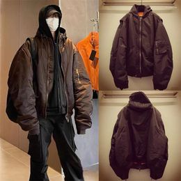 Men's Jackets 2023 Coat Show Heavy Duty Craft Embroidery Spliced Button Zipper Jacket