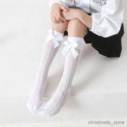 Kids Socks Princess baby girls cute bowknot long socks love Mesh twist over knee high socks Retro infant kids child stocking R231125