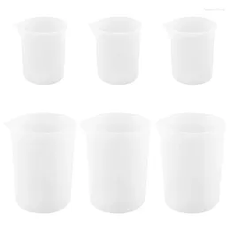 Measuring Tools Silicone Cups 6 PCS 250Ml/100Ml Nonstick Reusable Mixing Durable Easy Clean For Epoxy Resin
