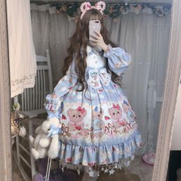 Casual Dresses Lolita Skirt 2023 Japanese Cute Soft Girl Loli Princess Dress Female