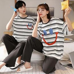 Men's Sleepwear & Sets Casual Pajamas Freeship Women Cotton Family Men Spring Night Lover Couple Homewear Pijama