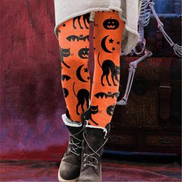 Women's Leggings Office Pants For Women Halloween Print Elastic Casual Boots 4xl