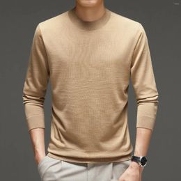 Men's Sweaters Naizaiga 100 Sheep Wool Mock Neck Solid 48s Yarn Long Sleeve Men Pullovers Sweater YC2