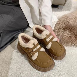 Dress Shoes Lamb Plush Texture Japanese College Style Women'S Winter Snow Cotton Cute Autumn And Colour Ladies On Offer