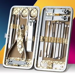Nail Manicure Set 8911121619pcs Nail Clipper Kits Stainless Steel Manicure Pedicure Tools Nail Scissors Ear Spoon Nail Care 230425