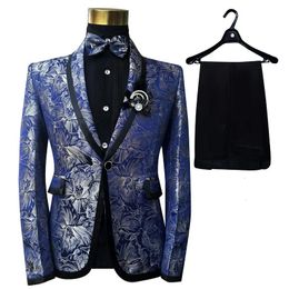 Men's Suits Blazers High Quality Blazer Trousers Casual Style Elegant Fashion Wedding Groomsmen Banquet Show Host Nightclub Suit Jacket 231124