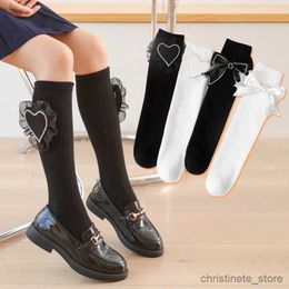 Kids Socks Socks for Princess Baby Girls Lace Big Bow Knot Love Long Socks Kids Child Shiny Diamond Over The Knee High Socks