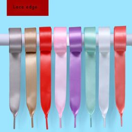 Shoe Parts Accessories Silk Laces Womens Satin Shoes Sneakers Allmatch Pink With Canvas Shoelaces 1 Pair Length Lace 80100120 231124