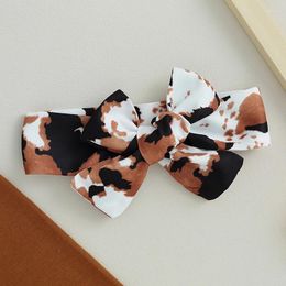 Clothing Sets Toddler Girl 4Pcs Autumn Clothes Long Sleeve Square Neck Tops Cow Pattern Pants With Belt Headband Outfit