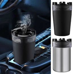 Car Ashtrays Smokeless Ashtray For Car Portable Smokeless Ash Tray Auto Ashtray Smell Proof Fire-Retardant Dual-Use Auto Ashtray For Smokers Q231125