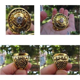 Cluster Rings 1908 Cubs World Baseball Championship Ring Souvenir Men Fan Gift Wholesale Drop Drop Delivery Jewelry Ring Dh8Vy