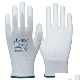 Hand Protection Wholesale Xingyu Personal Protective Equipment Industrial Supplies Mro Office School Business Labour Gloves Pu 508 518 Dhl6J