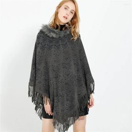 Scarves Fashion European Street S Pullover Collar Relief Printed Imitation Cashmere Shawl