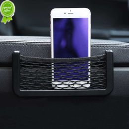 1PC Car Organiser Storage Bag Auto Back Rear Mesh Holder for Phone Paste Net Pocket Cellphone Mount Car Accessories