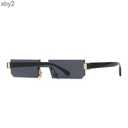 Sonnenbrille Rahmenlos schmal moderner Charme Sonnenbrille Ins Fashion Street Shooting Ocean Sonnenbrille q1247