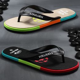 GAI GAI Slippers WEH Sandal Jepit Pria Desainer Mode Musim Panas Pantai Sepatu Flat Luar Ruangan Sejuk Kamar Mandi Slip on 230425