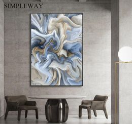 Modern Abstract Shape Canvas Art Poster and Print Trippy Wall Painting Contemporary Decoration Picture for Living Room Entrance8383223