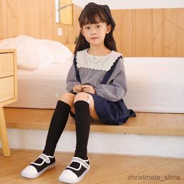 Kids Socks baby girls Spring Autumn warmer Calf Medium over keen high Striped Socks letter embroidery Multicolor Kids infant long Socks R231125