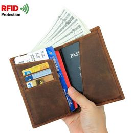 HBP Women Men Vintage Business Passport Covers Holder Multi-Function ID Bank Card PU Leather Wallet Case Travel Accessories2110