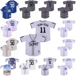 Baseball Moive 11 Alan Yeah-Yeah Jerseys Sandlot 30 Rodrigue 5 Michael Squints Kooy Benny The Jet All Stitched Team Breathable Cool Base Retro Cooperstown Film Men