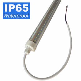 Waterproof IP65 Led Tube Light lamp 2ft 3ft 4ft 5ft 18W 28W 36W 48W T8 High Bright Replacement Led Fluorescent Bulbs Vapour Proof Light for Garage Warehouse crestech168