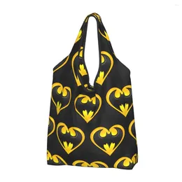 Shopping Bags Recycling CuteLittle Animals Bat Man Bag Women Tote Portable Symbol Grocery Shopper