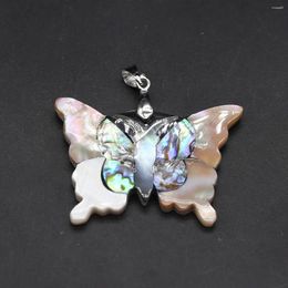 Pendant Necklaces 1PC Butterfly Shape White Shell Charms Natural Abalone Pendants For Jewelry Making DIY Earrings Women Gifts