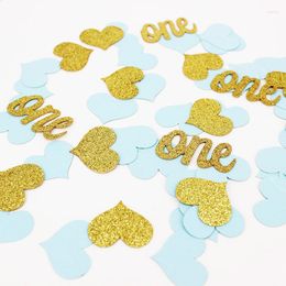 Party Decoration Baby's First Birthday Confetti Gold Star Pink Heart Table Scatter One Year Girl Christening Decorations Supplies