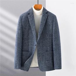 Men's Suits Smart Casual Classic Comfortable Wool Slim Fit Suit Coats 2024 Autumn And Winter Men Business Blazers Jackets