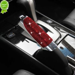 New Luxury Bling Car Gears Handbrake Cover Car Decoration Car Styling Diamond Pink Car Accessories Interior for Women Girls