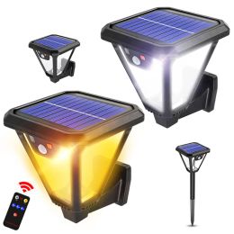 Solar Spotlights Outdoor Dual Purpose Solar Landscape Lamp Wall 3 Modes Lighting Light Waterproof for Garden Yard Patio