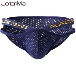 Pcs Fashion Solid Colour Men Underwear Mesh Boxer Briefs Sports Breathable Underpants Low Waist Large Trunks SJ