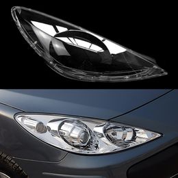 Front Car Headlight Cover For Peugeot 307 2008 ~2013 Auto Headlamp Lampshade Lampcover Head Lamp Light Covers Glass Lens Shell