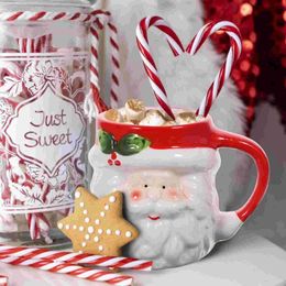 Mugs Mug Christmas Coffee Mugs Cup Ceramic Milk Travel Water Party Tea Delicate De Tazas Santa Creative Claus Pen Pottery Holder 231124
