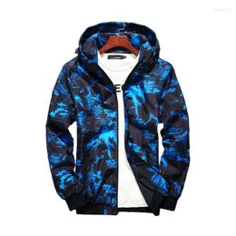 Men's Jackets 2023 Spring Autumn Mens Casual Camouflage Hoodie Jacket Men Waterproof Clothes Men's Windbreaker Coat Male Outwear 5XL