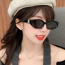 Sunglasses Fashion w Designer White Samjune Retro Small Cat Eye Women Men High Quality Driving Sun Glasses Vintage