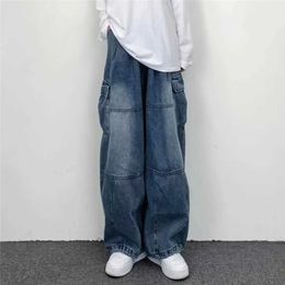 Men's Pants Streetwear Baggy Cargo Jeans Womens Vintage Y2K High Waisted Straight Wide Leg Pants Denim Trousers Fairy Grunge Alt Clothes zln231125