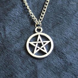 Pendant Necklaces Fashion Inverted Pentagram Satanic Symbol Vintage Gothic Style Great Necklace Unisex Amulet Jewelry Halloween Gift