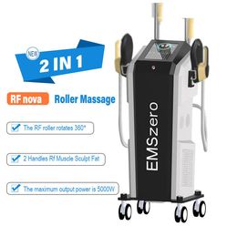EMSzero Roller massage EMSlim NEO 2 in 1 EMS muscle sculpting machine Muscle Stimulator 2/4 handles with RF fat removal body shaping weight loss salon use equipment