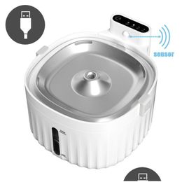 Cat Bowls Feeders 2L Fountain For Cats Wireless Motion Sensor Matic Drinker Filtered Dog Water Dispenser Intelligent Pet Drinking Otal3