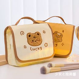 Cosmetic Bags Cases Portable Cosmetic Bag for Women Cartoon Large Capacity Travel Makeup Bags Toiletries Organiser Cute Hanging Bathroom Wash Bags 230425