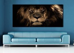 Canvas Posters Home Decor Wall Art Mane Savannah Lion Paintings For Living Room Posters Prints Abstract Animal Pictures Cuadros Hq5048782