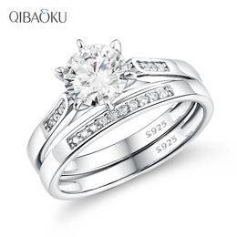 Solitaire Ring 925 Sterling Silver Rings Zircon Engagement Wedding Party Anniversary Fine Jewery Ring For Women Men Gifts Wholesale 230424