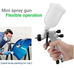 Professional Spray Guns Mini Repair Painting Gun 1.0mm Nozzle Low Pressure 7 Holes Air Cap Multi-functional Spraying