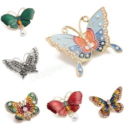 Fashion Butterfly Brooches For Women Animal Insect Lapel Pin Vintage Rhinestone Brooch Wedding Party Charm Jewellery Gift