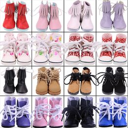 Doll Accessories Shoes Boots 5Cm HighTop PU To Choose For 14.5 Inch Wellie er 3234Cm Paola Reina Clothes 230424