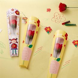 Decorative Flowers DIY Making Material Package Mother's Day Gift Paper Bouquet Blessing Card Handmade Flower