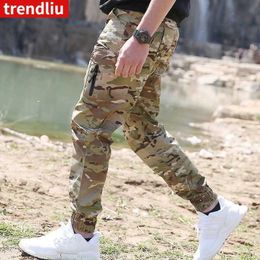 Мужские брюки, брендовые мужские модные уличные брюки, повседневные камуфляжные брюки для бега, тактические брюки в стиле милитари, мужские брюки-карго для дропшиппинга zln231125