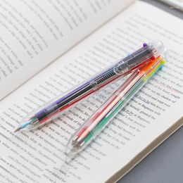 Colors In 1 Multicolored Pen Retractable Ballpoint 0.7mm Tip Green Blue Purple Black Orange Red Ink Planner Pens